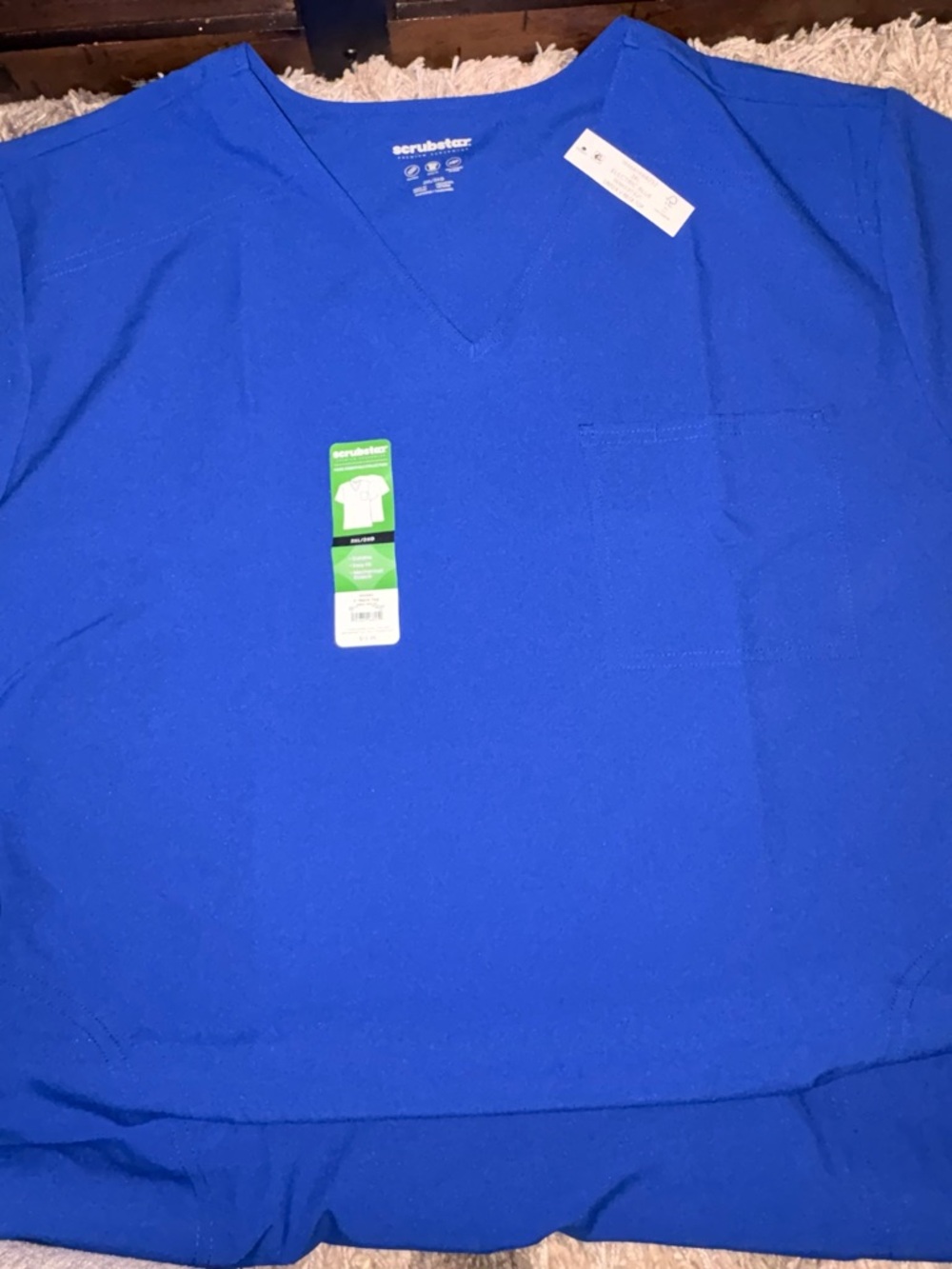 Scrubstar V-Neck Medical Top/Bottom SET in Blue